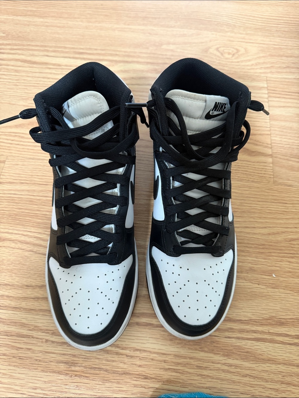 Nike Black and White High-Top Sneakers